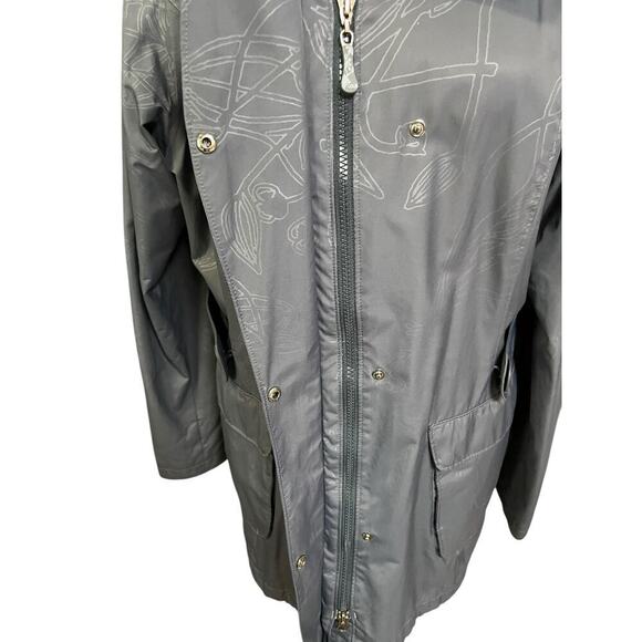 LOLE Hooded Raincoat Women's Navy Blue See Measurements Fits Like Large - Picture 8 of 8